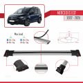 Mercedes EQT / Citan W420 2022-2025 Arası ile Uyumlu FLY Model Ara Atkı Tavan Barı Gri 3 Adet