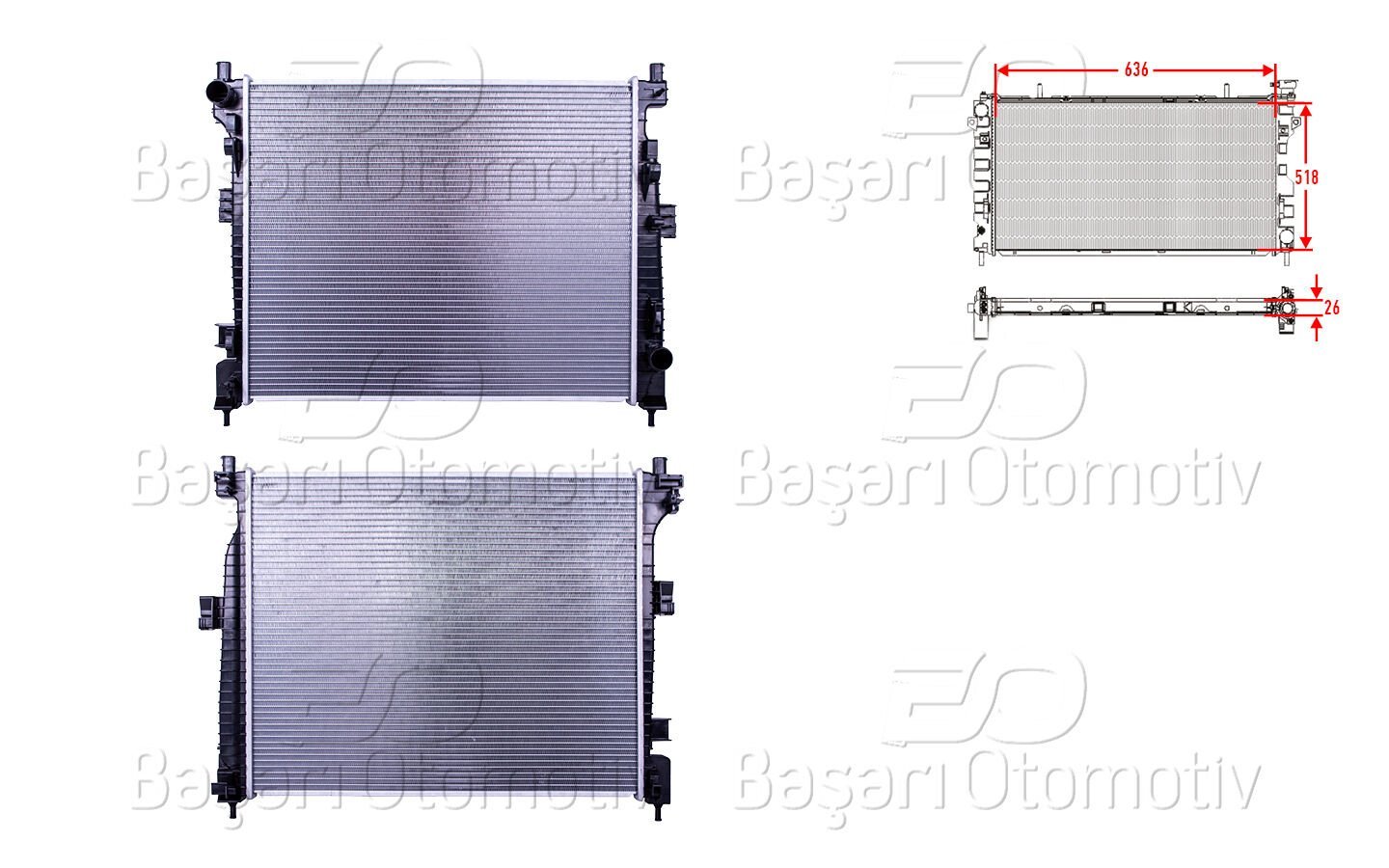 Jeep Grand Cherokee (WK) 2010 ve Sonrası Uyumlu Su Radyatörü