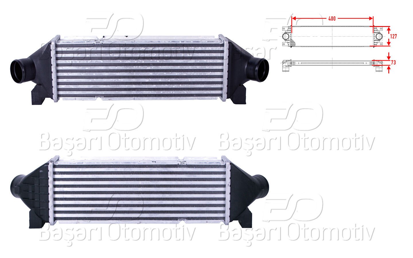 Ford Transit 2000 ve Sonrası Uyumlu Turbo Radyatörü (Intercooler)