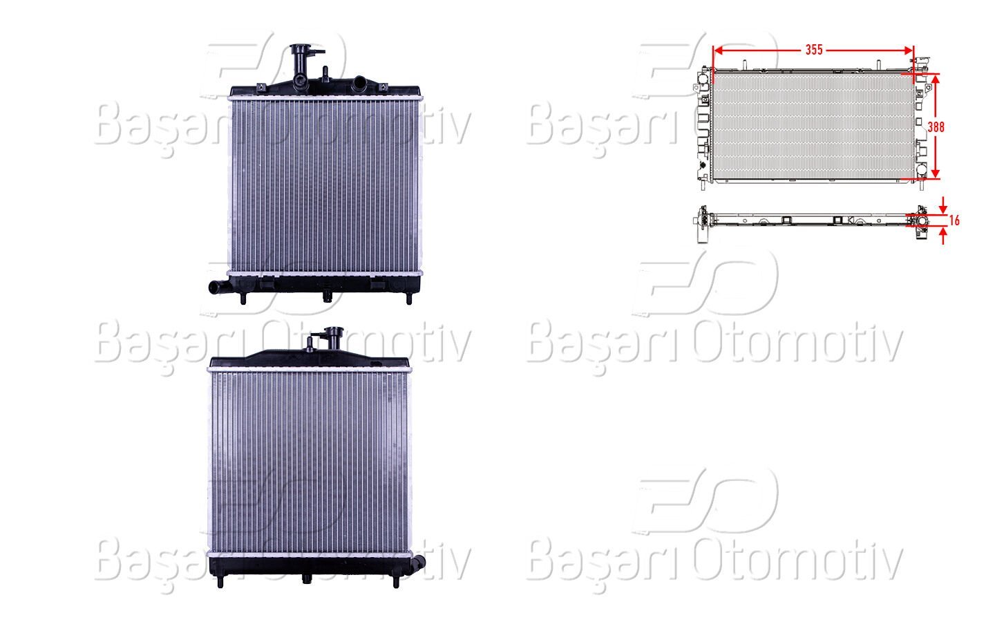 KIA Picanto 2007-2009 Uyumlu Su Radyatörü