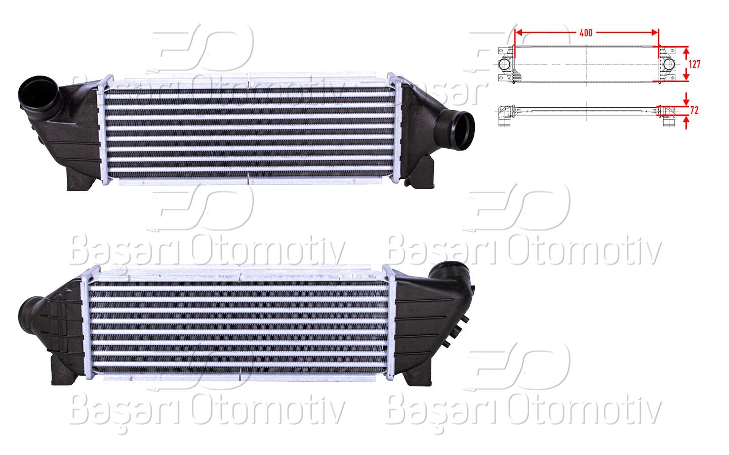 Ford Transit 2.0 TDCi 2000 ve Sonrası Turbo Radyatörü (Intercooler)