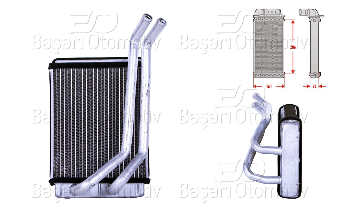 Hyundai Santa Fe I 2001-2006 Uyumlu Kalorifer Radyatörü