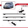 Volkswagen Caddy 3 (SA) 2015-2019 Arası ile Uyumlu BASIC Model Ara Atkı Tavan Barı Siyah 3 Adet