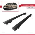 Volkswagen Sharan 2 (7N) 2010-2022 Arası ile Uyumlu HOOK Model Ara Atkı Tavan Barı Siyah 2 Adet