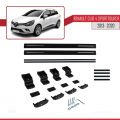 Renault Clio 4 ST 2013-2020 Arası ile Uyumlu BASIC Model Ara Atkı Tavan Barı Siyah 2 Adet