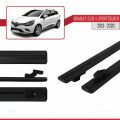 Renault Clio 4 ST 2013-2020 Arası ile Uyumlu BASIC Model Ara Atkı Tavan Barı Siyah 2 Adet
