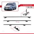 Volkswagen Caddy 3 (SA) 2015-2019 Arası ile Uyumlu BASIC Model Ara Atkı Tavan Barı Gri 3 Adet