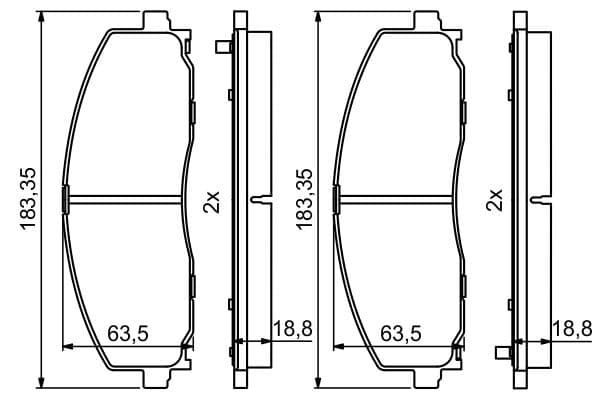 BOSCH 0986494769 | Fren Balata Ön 14-16 Freemont 2.0Jtd