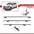 Renault Clio 4 ST 2013-2020 Arası ile Uyumlu BASIC Model Ara Atkı Tavan Barı Gri 2 Adet