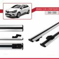 Renault Clio 4 ST 2013-2020 Arası ile Uyumlu BASIC Model Ara Atkı Tavan Barı Gri 2 Adet