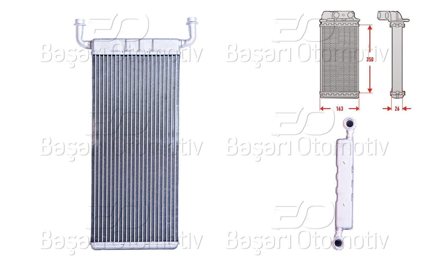 Volkswagen Crafter 30-35 Bus Mercedes-Benz Sprinter 2.0 TDI 2.5 TDI 2006 Sonrası Kalorifer Radyatörü