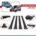 Ford Transit/Tourneo Courier Post-Facelift 2018-2022 Arası ile Uyumlu FLY Model Ara Atkı Tavan Barı Siyah 4 Adet