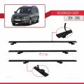 Volkswagen Caddy 3 (2K) 2011-2015 Arası ile Uyumlu BASIC Model Ara Atkı Tavan Barı Siyah 3 Adet