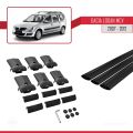 Dacia Logan 2 MCV (K52) 2007-2012 Arası ile Uyumlu FLY Model Ara Atkı Tavan Barı Siyah 3 Adet