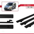 Opel Combo D 2012-2018 Arası ile Uyumlu BASIC Model Ara Atkı Tavan Barı Siyah 3 Adet