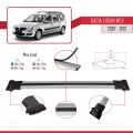 Dacia Logan 2 MCV (K52) 2007-2012 Arası ile Uyumlu FLY Model Ara Atkı Tavan Barı Gri 3 Adet