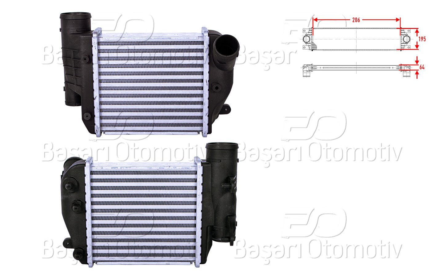 Audi A6 C6 3.0 TDI 2004 - 2011 Turbo Radyatörü (Intercooler)