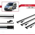 Opel Combo D 2012-2018 Arası ile Uyumlu BASIC Model Ara Atkı Tavan Barı Gri 3 Adet