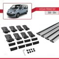 Nissan Primastar 2001-2014 Arası ile Uyumlu FLY Model Ara Atkı Tavan Barı Gri 4 Adet