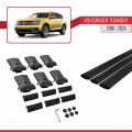 Volkswagen Teramont (CA1) 2018-2024 Arası ile Uyumlu FLY Model Ara Atkı Tavan Barı Siyah 3 Adet