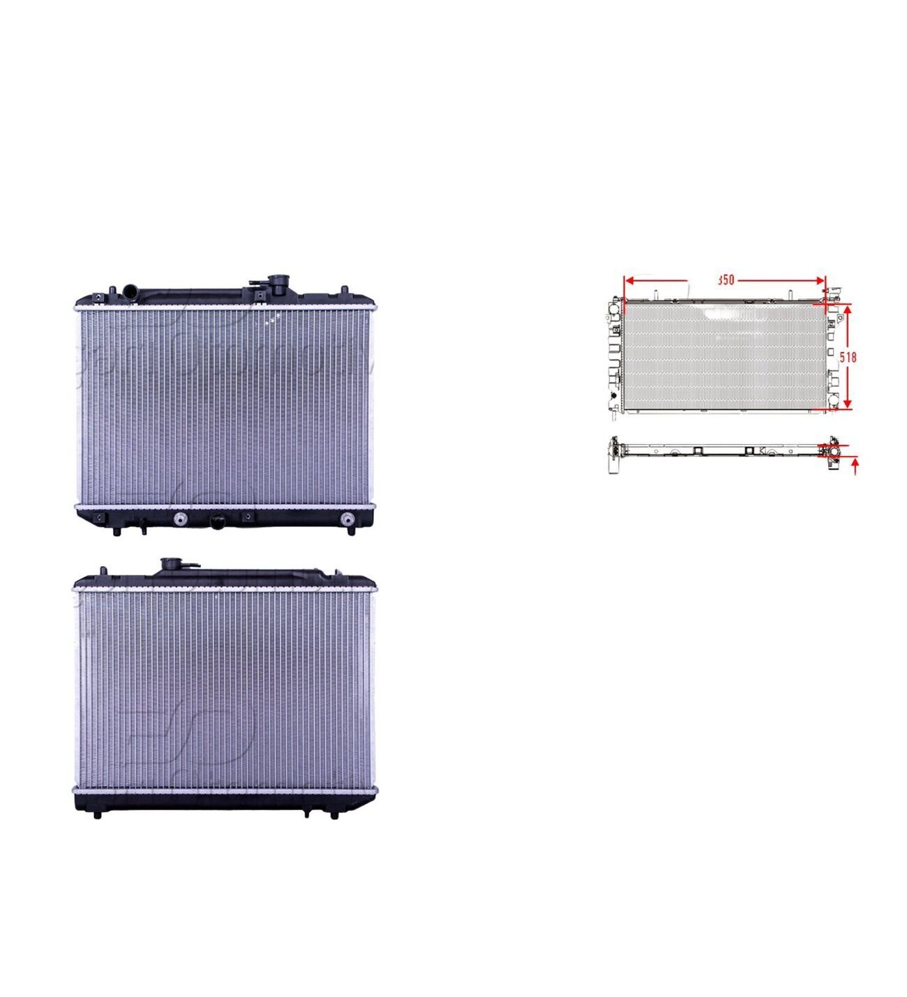 Suzuki Baleno EG 1.3 16V 1995 2002 Su Radyatörü Brazing AT 350X518X16