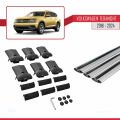 Volkswagen Teramont (CA1) 2018-2024 Arası ile Uyumlu FLY Model Ara Atkı Tavan Barı Gri 3 Adet