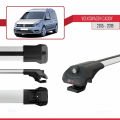 Volkswagen Caddy 3 (SA) 2015-2019 Arası ile Uyumlu ACE-1 Ara Atkı Tavan Barı Gri 2 Adet