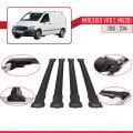 Mercedes Vito 2 (W639) Post-Facelift 2010-2014 Arası ile Uyumlu FLY Model Ara Atkı Tavan Barı Siyah 4 Adet