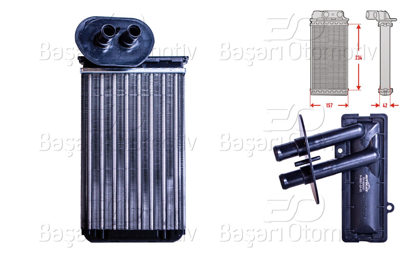 Volkswagen T4 Kalorifer Radyatörü Mekanik 235X157 Mm Klima Uyumu