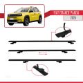 Fiat Grande Panda 2025-2025 Arası ile Uyumlu BASIC Model Universal Ara Atkı Tavan Barı Siyah 3 Adet