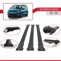 Volkswagen Sharan 2 (7N) 2010-2022 Arası ile Uyumlu FLY Model Ara Atkı Tavan Barı Siyah 3 Adet