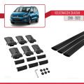 Volkswagen Sharan 2 (7N) 2010-2022 Arası ile Uyumlu FLY Model Ara Atkı Tavan Barı Siyah 3 Adet