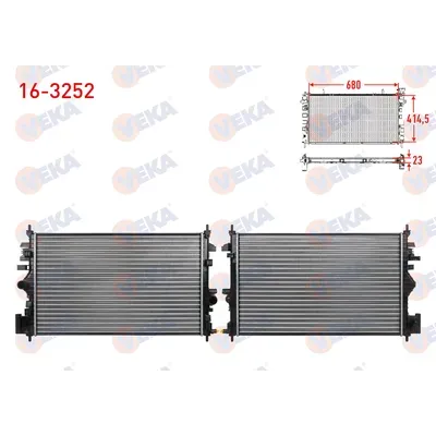 Opel Insignia 1.6 1.8 2008 Sonrası Su Radyatörü Mekanik MT 680X378X16 Mm