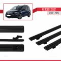 Mercedes EQT / Citan W420 2022-2025 Arası ile Uyumlu BASIC Model Universal Ara Atkı Tavan Barı Siyah 3 Adet