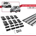 Ford Transit/Tourneo Courier Pre-Facelift 2014-2017 Arası ile Uyumlu FLY Model Ara Atkı Tavan Barı Gri 4 Adet