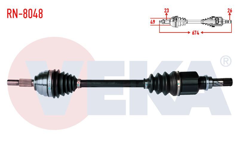 Renault Megane II 2002-2008 Komple Sol Ön Aks 1.5 DCI 675mm