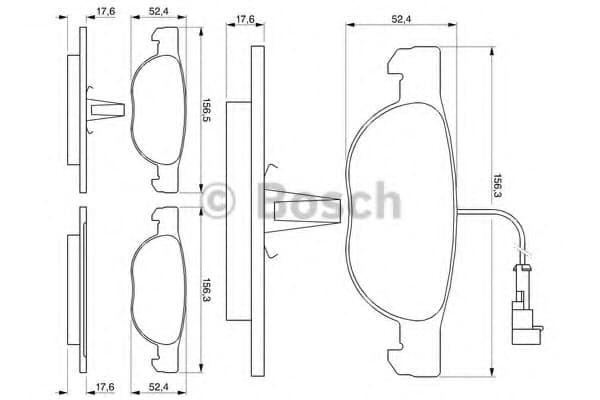 BOSCH 0986424362 | Fren Balata Ön Fişli Brava (182_) 95-021.8 Gt 16V