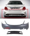 Mercedes Benz C Serisi W205 2014 Ve Sonrası Arka Tampon Komple AMG Difüzörlü