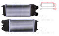 Citroen C2 C3 Peugeot 1007 207 207 CC 207 CW 1.6 HDI 2005 ve Sonrası Turbo Radyatörü (Intercooler) 300x157x80