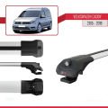 Volkswagen Caddy 3 (SA) 2015-2019 Arası ile Uyumlu ACE-1 Ara Atkı Tavan Barı Gri 4 Adet