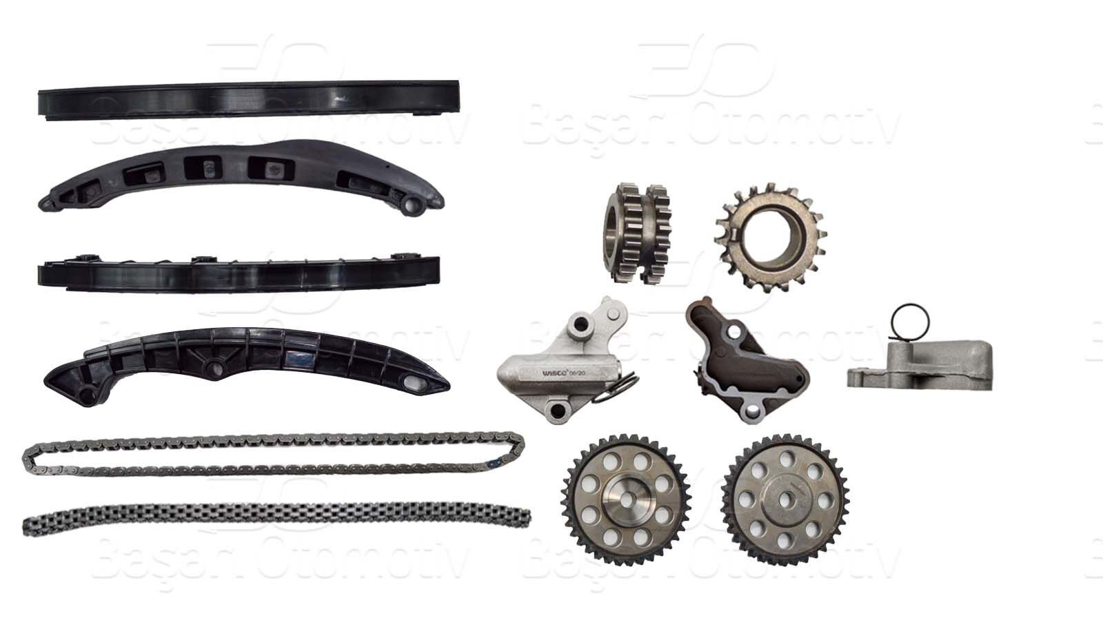 Volkswagen Golf 6, Polo, Touran, Caddy 2009 Sonrası Uyumlu 1.4 TSI 6 Parça Zincir Seti