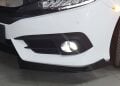 Honda Civic FC5 Uyumlu Yedek Parça 2016-2020 Çıkıntılı Ön Flap Piano Black Dizayn B