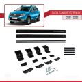 Dacia Sandero Stepway 2 2012-2020 Arası ile Uyumlu BASIC Model Ara Atkı Tavan Barı Siyah 2 Adet