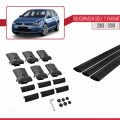 Volkswagen Golf 7 (5G) Variant 2013-2019 Arası ile Uyumlu FLY Model Ara Atkı Tavan Barı Siyah 3 Adet