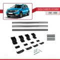Dacia Sandero Stepway 2 2012-2020 Arası ile Uyumlu BASIC Model Ara Atkı Tavan Barı Gri 2 Adet