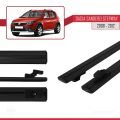 Dacia Sandero Stepway 2008-2012 Arası ile Uyumlu BASIC Model Ara Atkı Tavan Barı Siyah 2 Adet