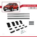 Dacia Sandero Stepway 2008-2012 Arası ile Uyumlu BASIC Model Ara Atkı Tavan Barı Gri 2 Adet