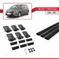 Volkswagen Golf Sportvan 2014-2017 Arası ile Uyumlu FLY Model Ara Atkı Tavan Barı Siyah 3 Adet