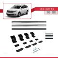 Dacia Logan 2 MCV (K52) 2013-2020 Arası ile Uyumlu BASIC Model Ara Atkı Tavan Barı Gri 2 Adet
