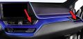 Toyota C-HR 2016-2019 Için Uyumlu  Konsol Alt Kaplama 2 Parça Mavi
